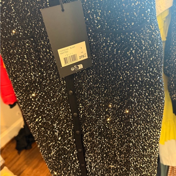 $1,000 MSRP The Kooples sparkly tweed cardigan and skirt set, size 1/small - Picture 7 of 8